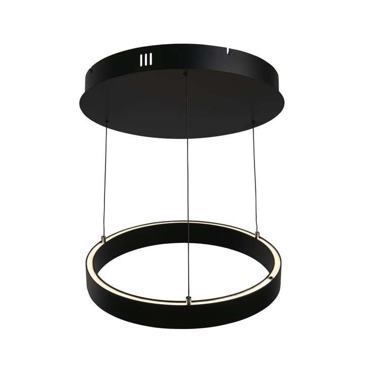 Searchlight 30410BK Layla Gesture Control LED Pendant Black Metal Opal Acrylic