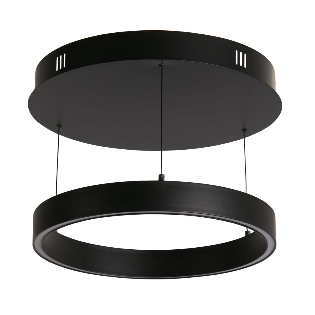 Searchlight 30410BK Layla Gesture Control LED Pendant Black Metal Opal Acrylic