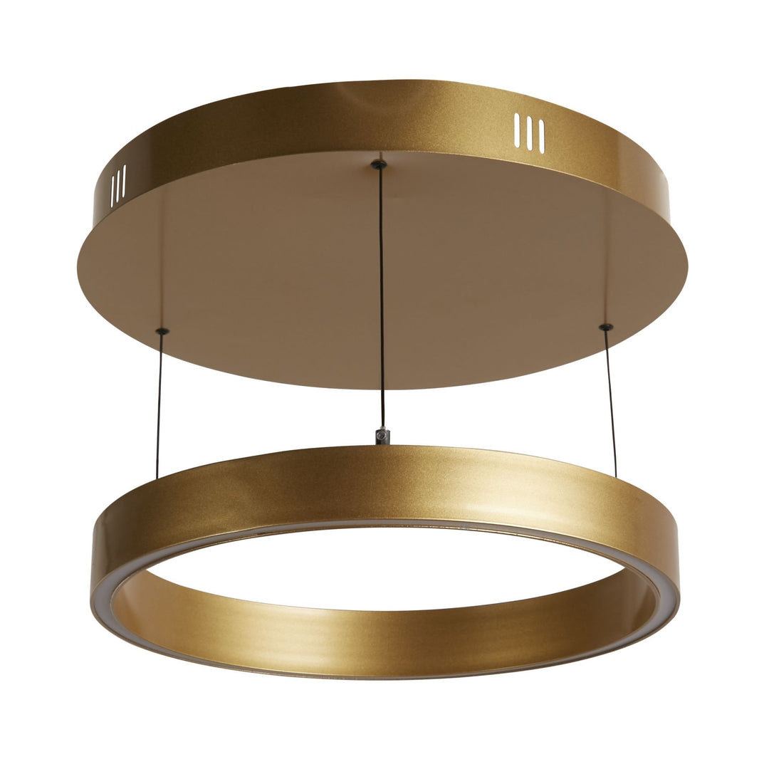 Searchlight 30410GO Layla Gesture Control LED Pendant Gold Metal Opal Acrylic