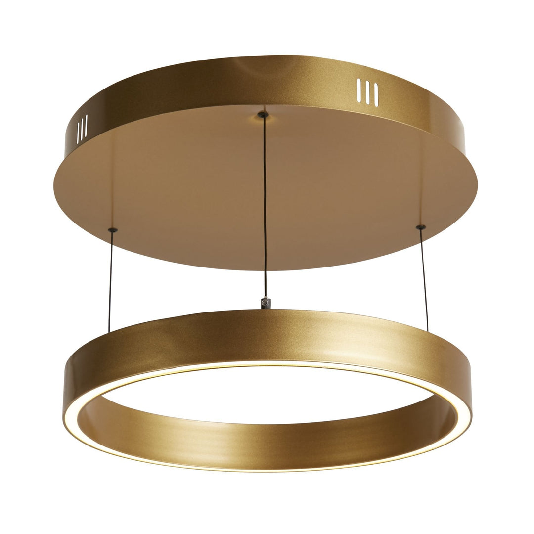 Searchlight 30410GO Layla Gesture Control LED Pendant Gold Metal Opal Acrylic