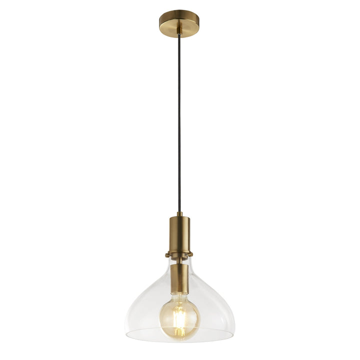 Searchlight 31031-1PB Margarita Pendant Brass Metal Glass