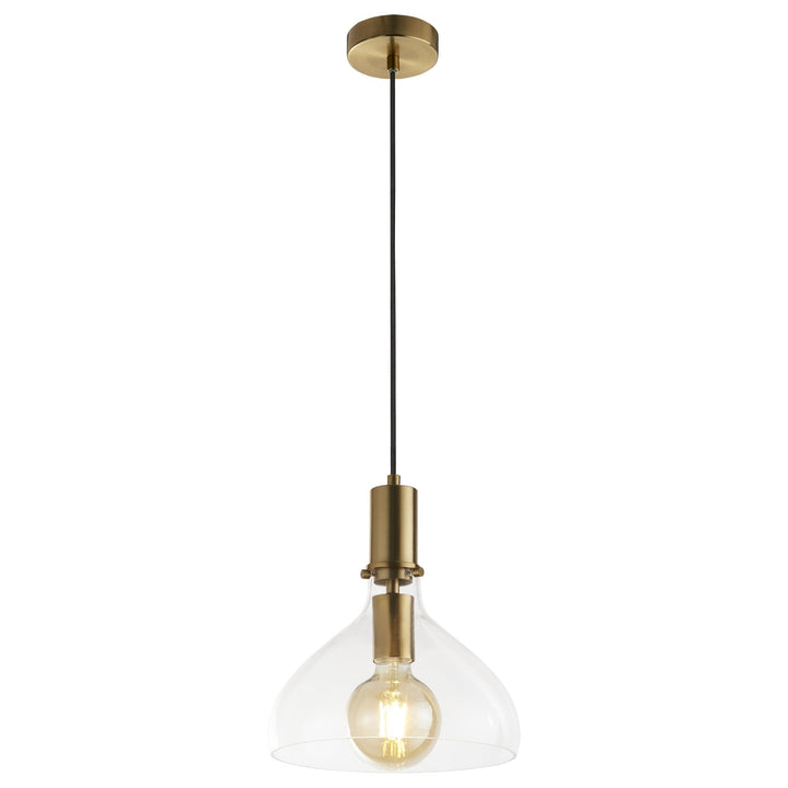 Searchlight 31031-1PB Margarita Pendant Brass Metal Glass