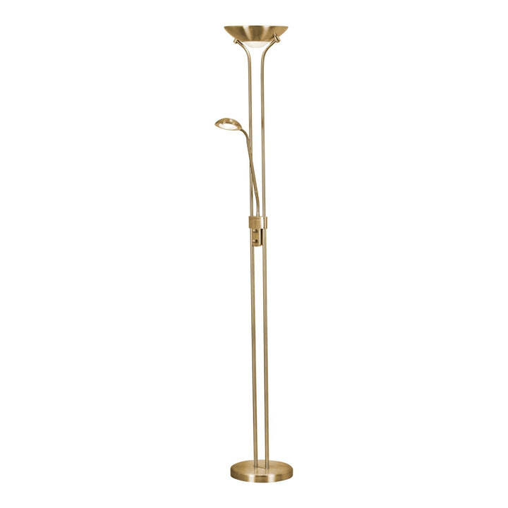 Searchlight 5430SB Mother Child LED Dimmable Floor Lamp Satin Brass