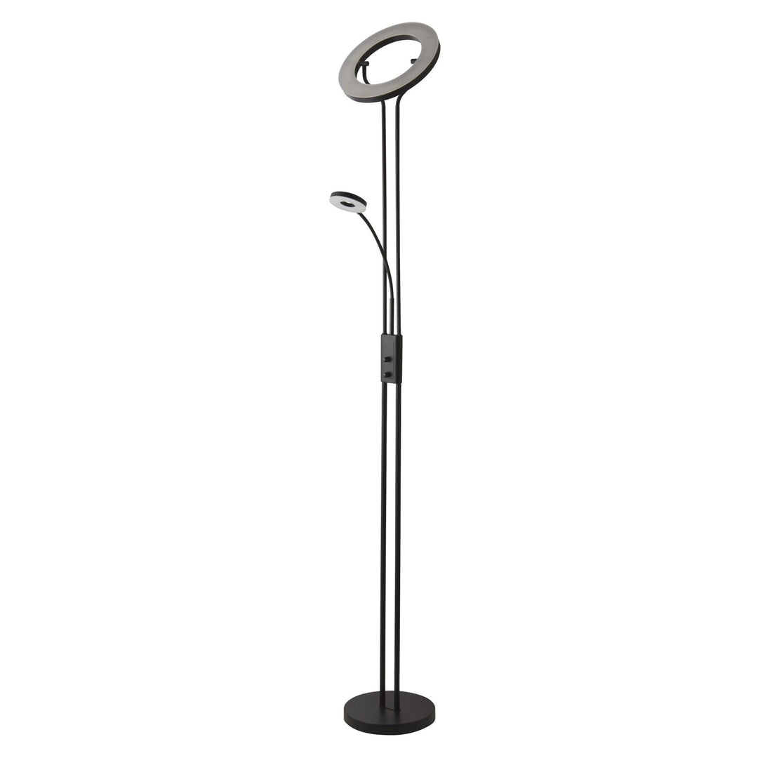 Searchlight 55601BK Mother Child LED Floor Lamp Matt Black Metal