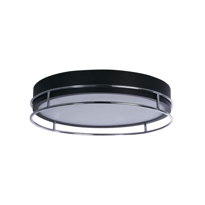 Searchlight 62013-3CC Phoenix Bathroom 3 Light Flush Black Chrome Metal Frosted Glass