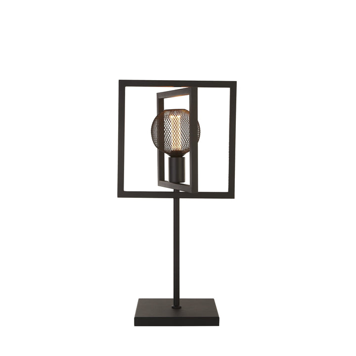 Searchlight 23201-1BK Plaza Table Lamp Matt Black Metal