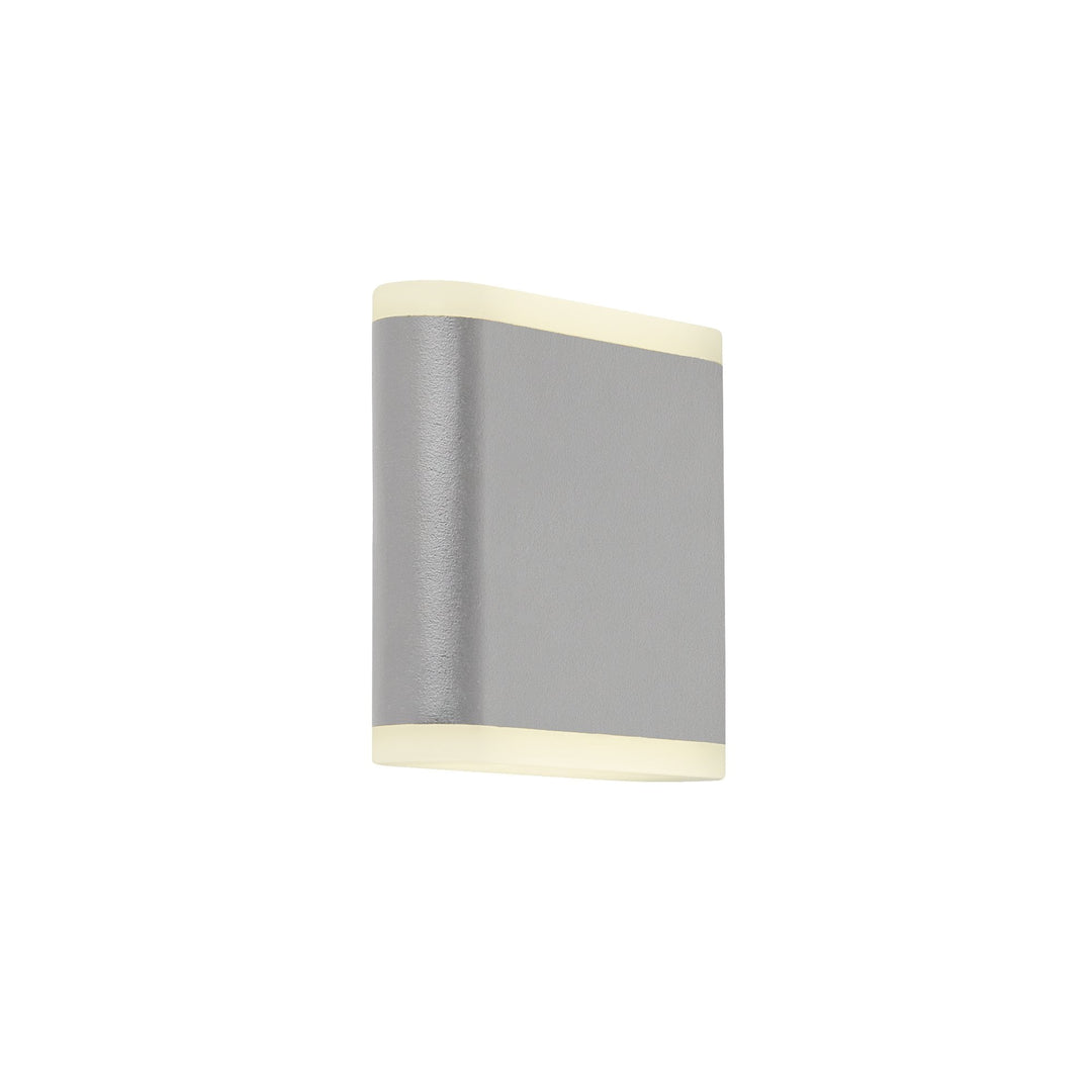 Searchlight 3486GY Stratford Outdoor LED Wall Light Grey Metal White Polycarb