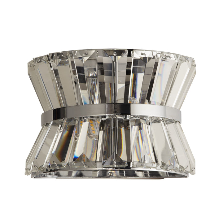 Searchlight 59410-2CC Uptown 2 Light Wall Light Chrome Metal Clear Crystal