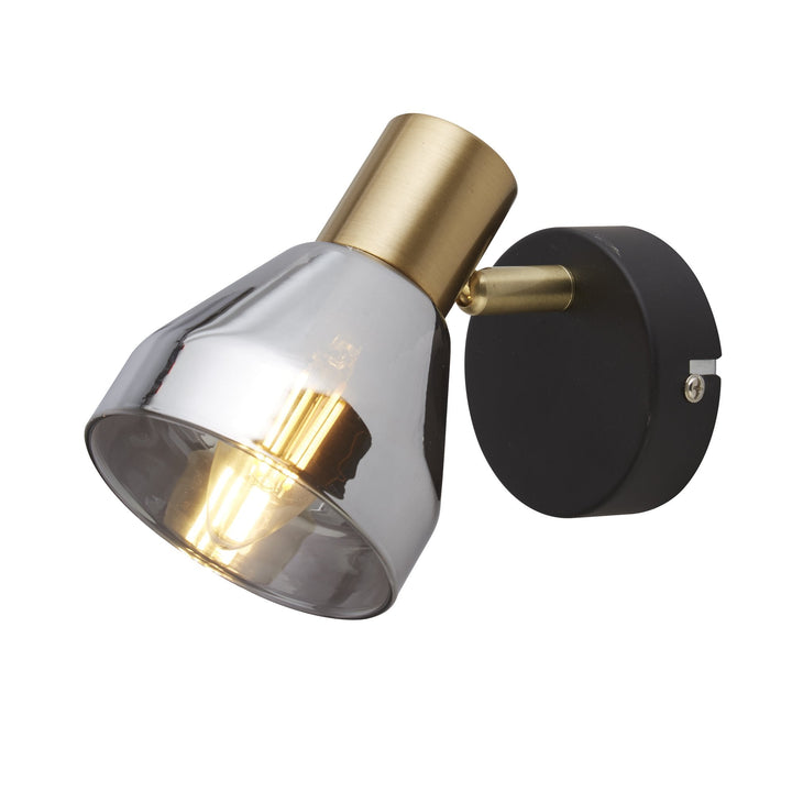 Searchlight 23801-1SM Westminster Spotlight Black Satin Brass Metal Smoked