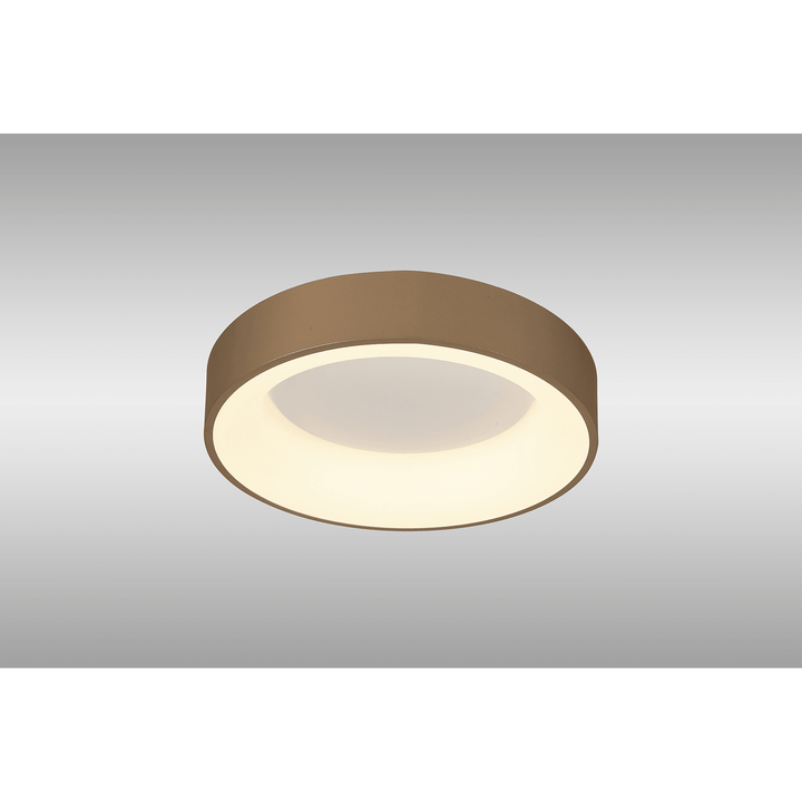 Mantra M8585 Niseko II Ring LED Flush Ceiling Light 38cm Remote Control Gold