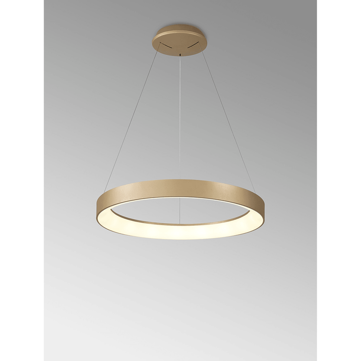 Mantra M8574 Niseko II Ring LED Pendant 50cm Remote Control Gold