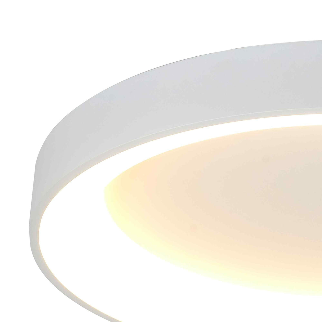 Mantra M8579 Niseko II Ring LED Flush Ceiling Light 38cm Remote Control White