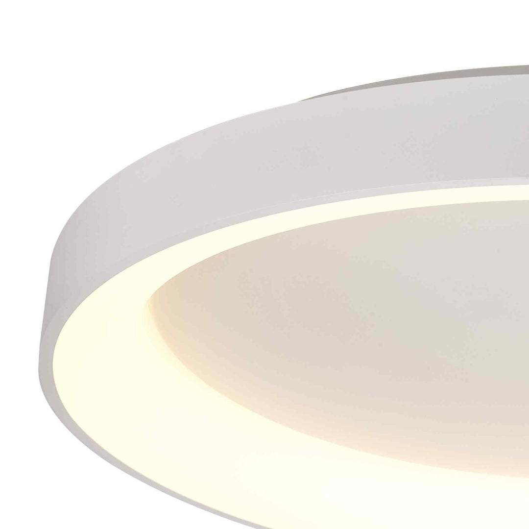 Mantra M8638 Niseko II Ring LED Flush Ceiling Light 78cm Remote Control White