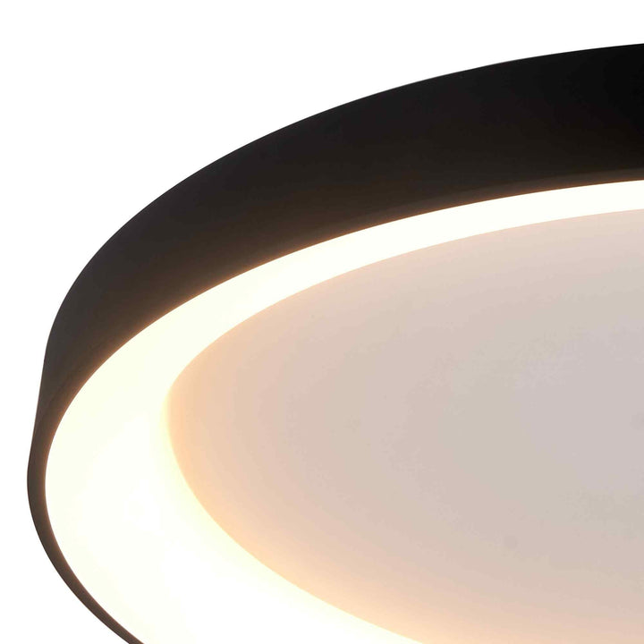 Mantra M8639 Niseko II Ring LED Flush Ceiling Light 90cm Remote Control Black