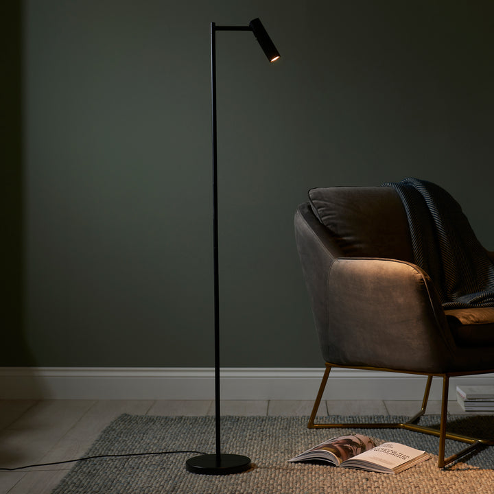 Endon 99772 Dedicated Reader 1 Light LED Floor Lamp Matt Black