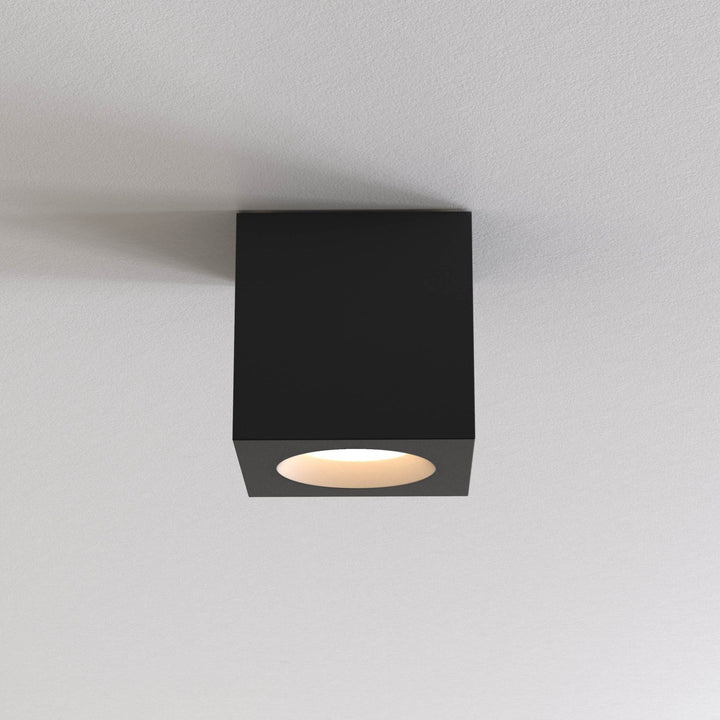 Astro 1326044 Kos Square II Bathroom Ceiling Light Textured Black