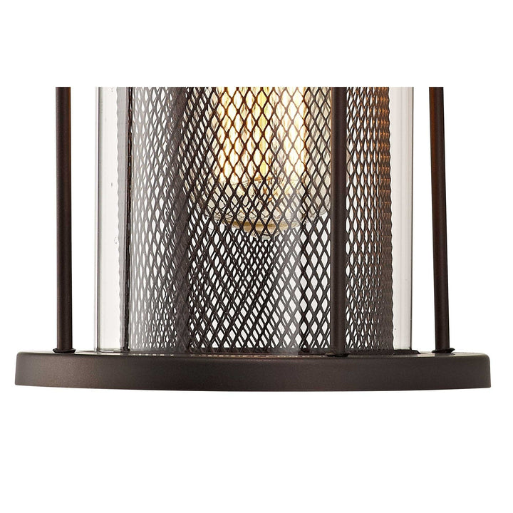 Nelson Lighting NL71999 Argon Outdoor Large Wall Lamp Antique Bronze/Clear Glass