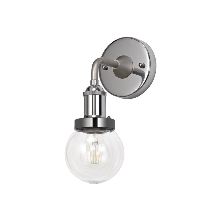 Nelson Lighting NL78529 Julia Outdoor Wall Lamp 1 Light Titanium Silver/Polished Chrome
