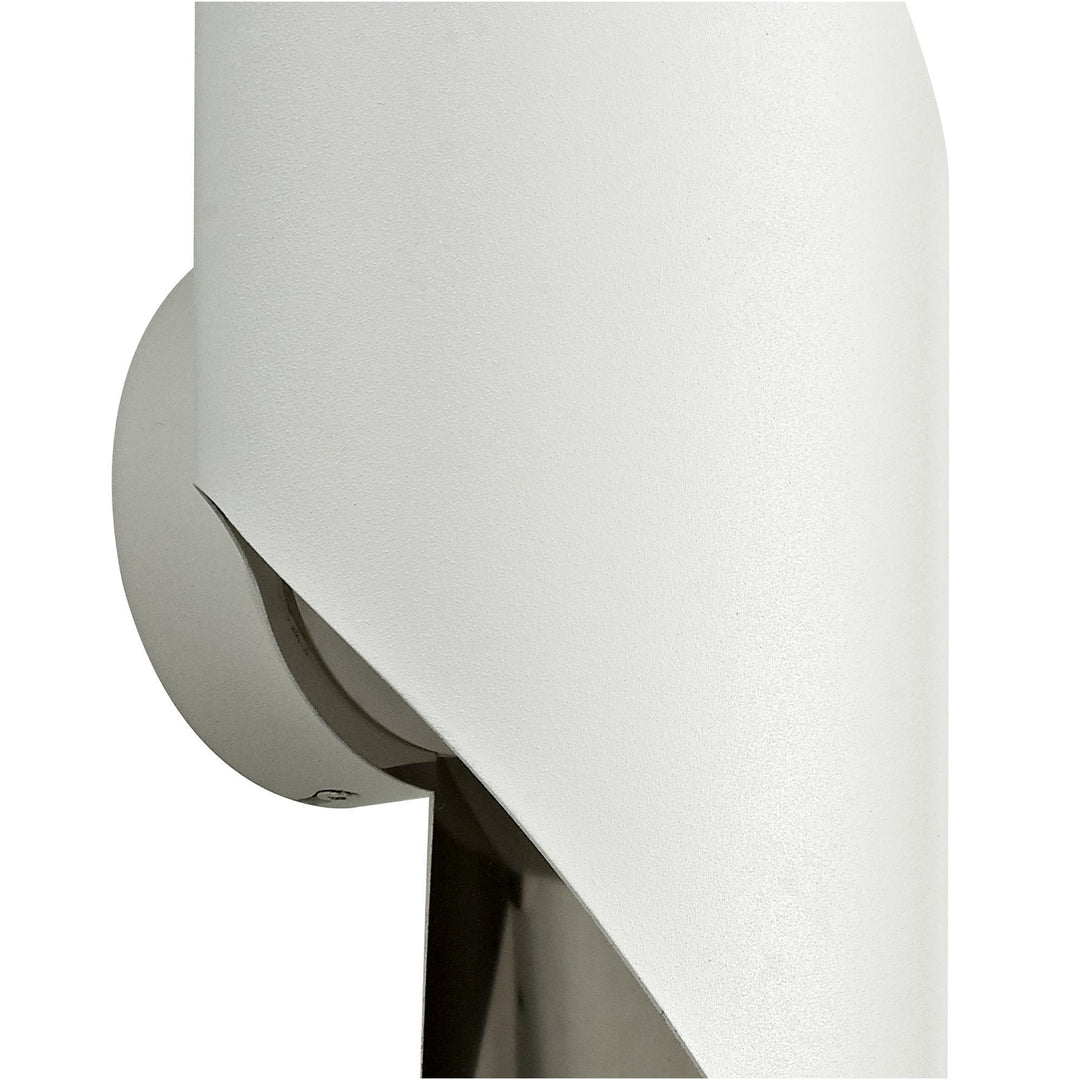 Nelson Lighting NL70359 | Kally | Modern Spiral LED Wall Lamp | White and Polished Chrome
