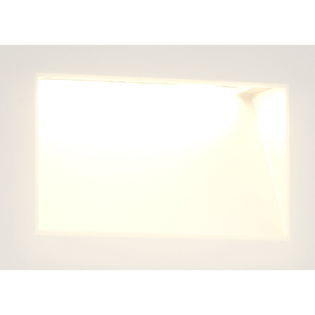 Nelson Lighting NL78299 Katie Outdoor Recessed Rectangle Wall Lamp LED White