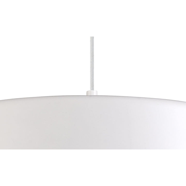 Nelson Lighting NL75989 Kedra Single Large Pendant 1 Light Adjustable Gloss White/Gloss White