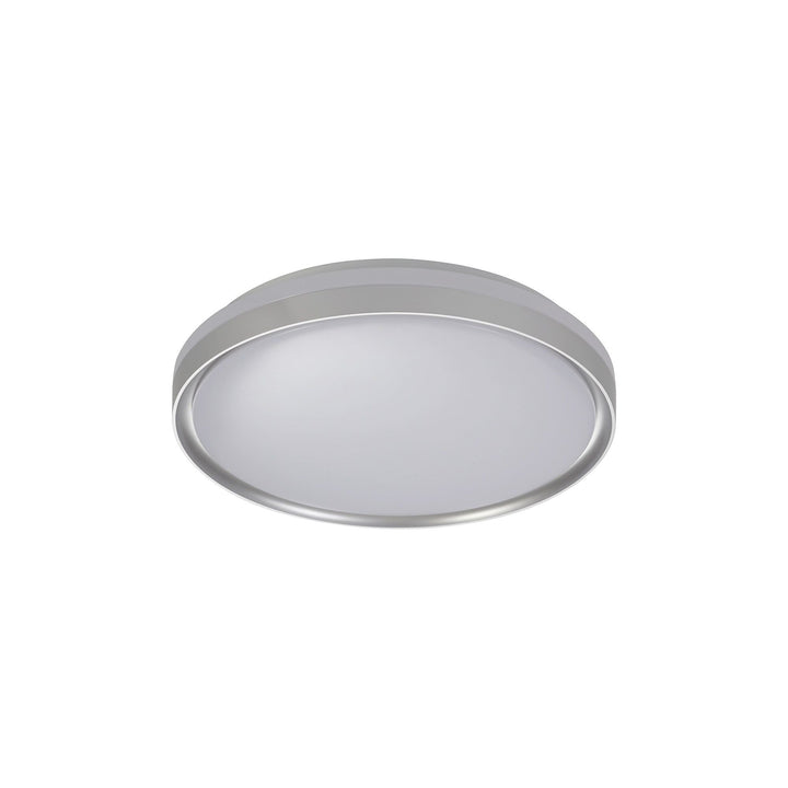Nelson Lighting NL77619 | Kingsley Bathroom Ceiling Light | 39cm LED Dimmable Silver/White Acrylic