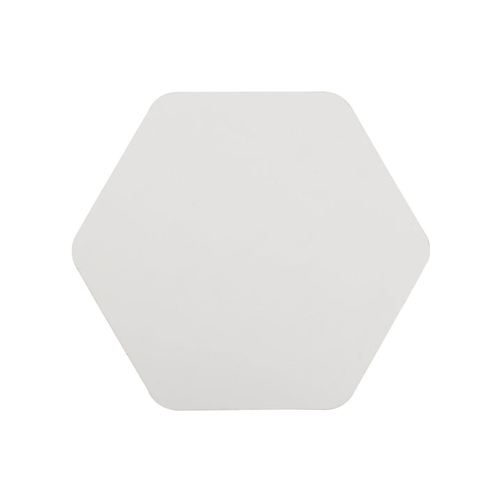 Nelson Lighting NL70859 Modena 200mm Non-Electric Hexagonal Plate Sand White