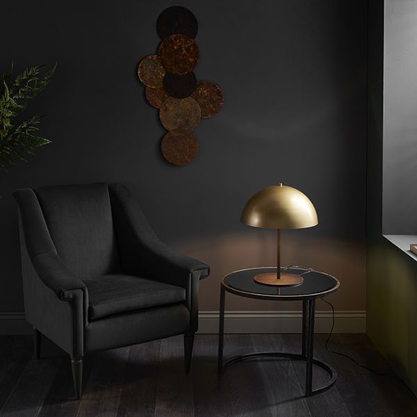 Nelson Lighting NL942695 1 Light Table Lamp Soft Gold & Dark Bronze Effect Paint