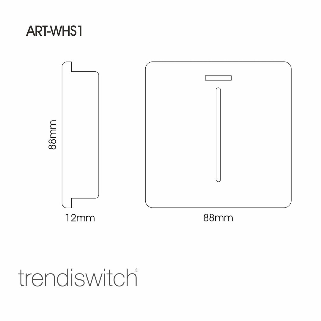 Trendiswitch ART-WHS1GO Trendi Artistic Modern 20 Amp Neon Insert Double Pole Switch Champagne Gold