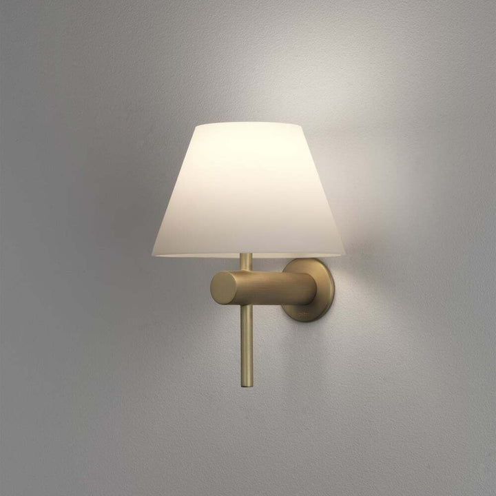 Astro 1050009 Roma Wall Light Matt Gold White Shade