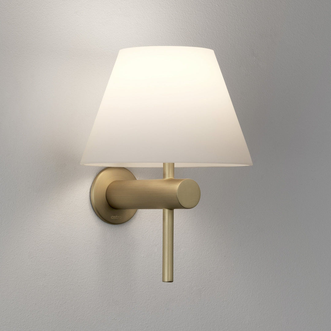 Astro 1050009 Roma Wall Light Matt Gold White Shade