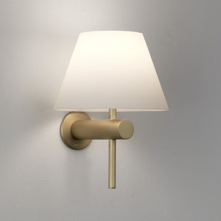 Astro 1050009 Roma Wall Light Matt Gold White Shade