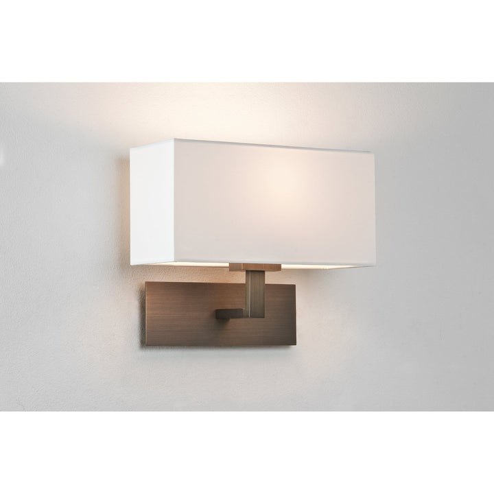 Astro 1080044 Park Lane Bronze Wall Light White Shade