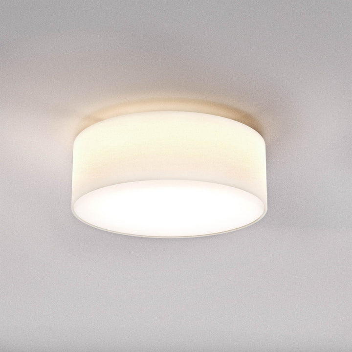 Astro 1421001 Cambria 380 Flush Ceiling Light White Fabric