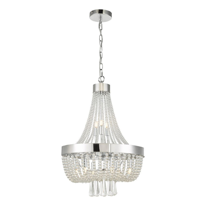 Dar ALY1350 Alyssa 9 Light Pendant Polished Chrome Glass