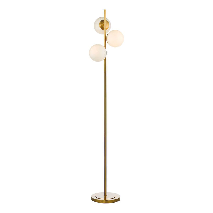 Dar BOM4935 | Bombazine Floor Lamp | 3 Light | Opal Glass