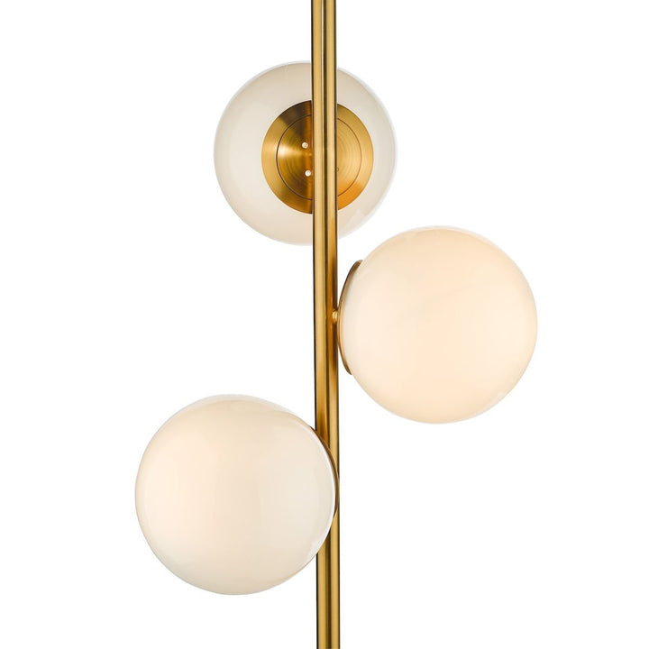 Dar BOM4935 | Bombazine Floor Lamp | 3 Light | Opal Glass