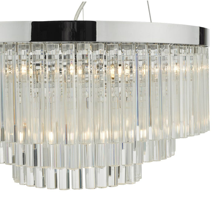 Dar GIO0508 | Giovana Pendant | 5-Light | Polished Chrome & Clear Glass