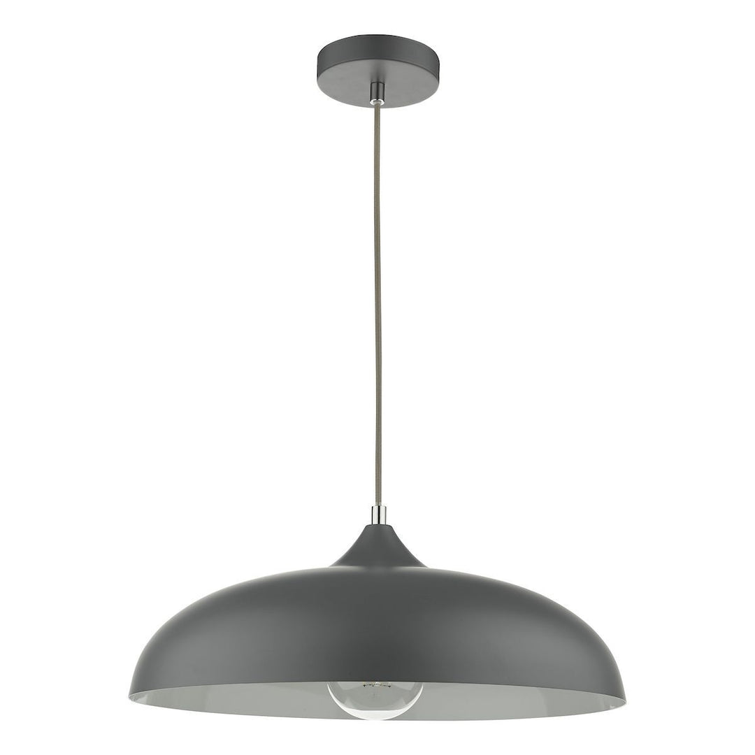 Dar KAE0137 Kaelan 1 Light Single Pendant Graphite