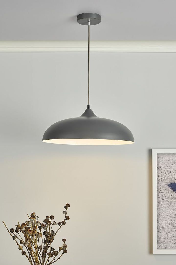 Dar KAE0137 Kaelan 1 Light Single Pendant Graphite