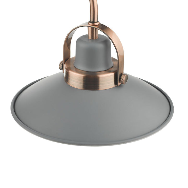 Dar LID0339 Liden 3 Light Bar Pendant Graphite Copper