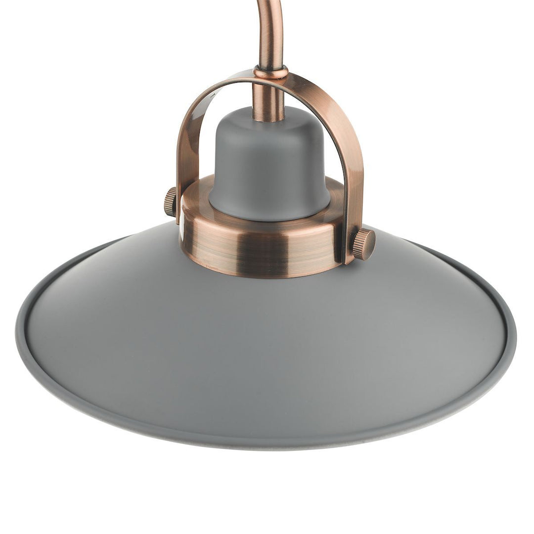 Dar LID0339 Liden 3 Light Bar Pendant Graphite Copper