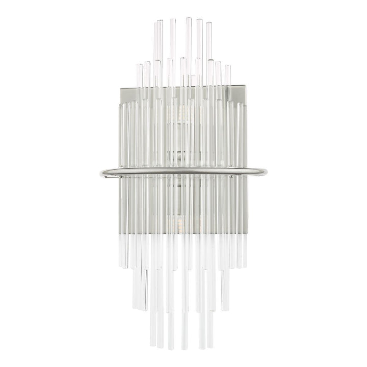 Dar LUK0950 | Lukas | 2 Light Wall Light | Polished Chrome & Glass