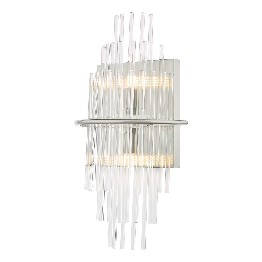 Dar LUK0950 | Lukas | 2 Light Wall Light | Polished Chrome & Glass