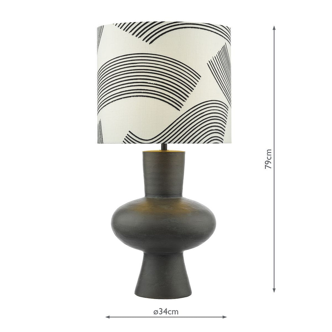 Dar MIH4222 | Miho 1-Light Table Lamp | Black/Bronze