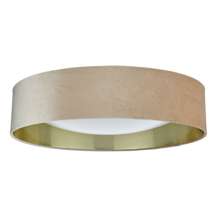 Dar NYS4801 | Nysa 3-Light Flush | Velvet Taupe Shade 60cm