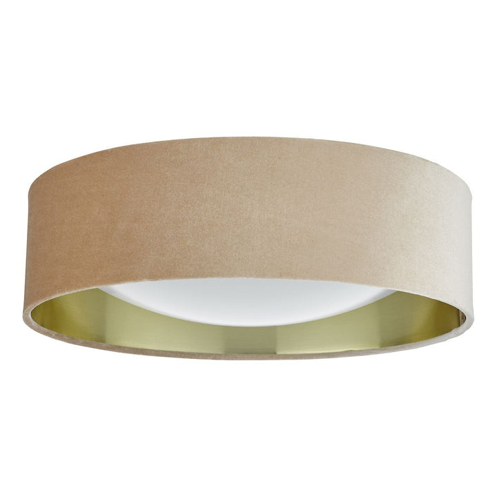 Dar NYS5001 | Nysa 2-Light Flush | Velvet Taupe Shade 40cm