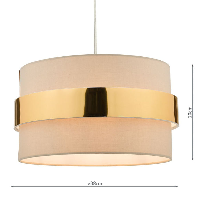 Dar OKI6529 Oki Easy Fit Shade Taupe With Gold Band