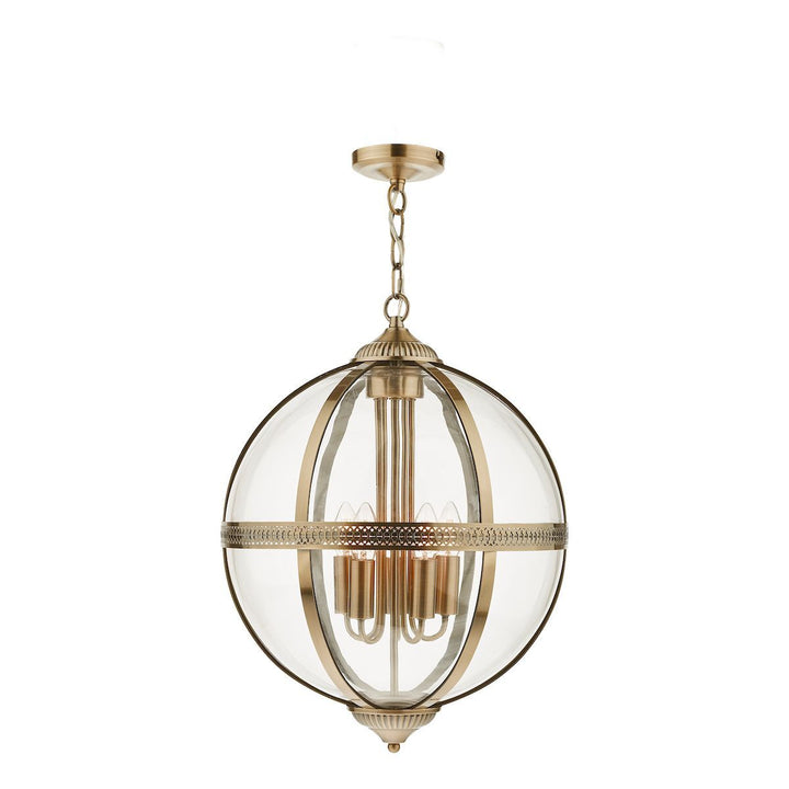 Dar VAN0575 | Vanessa 5-Light Antique Brass Lantern