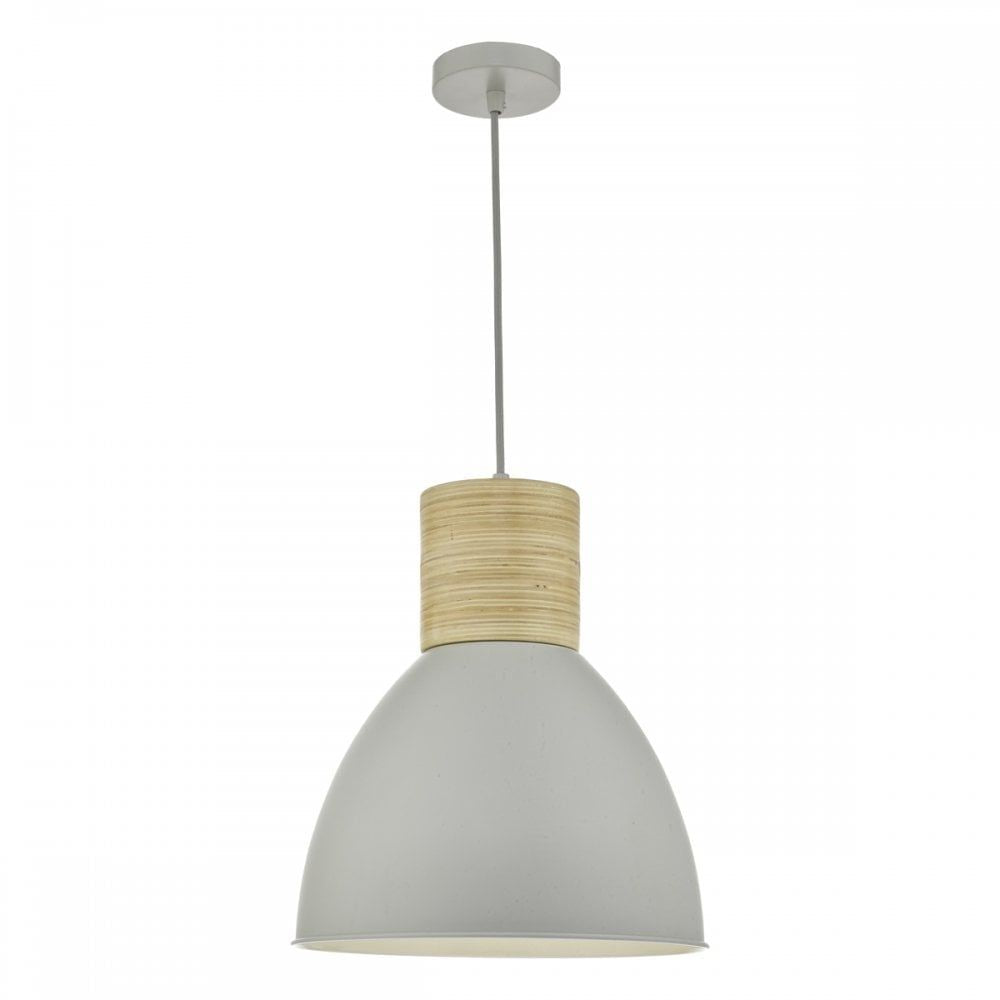 Dar Lighting ADN0139 | Adna Pendant | Grey Wood Finish